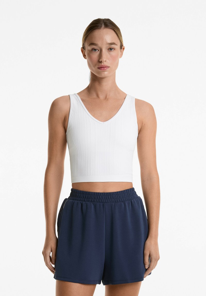 OYSHO BRAIDED RIB - Toppi - white