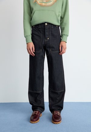 SELVEDGE DOUBLE KNEE - Laza szabású farmerek - rinsed