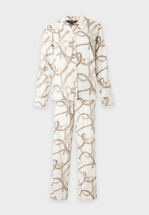 Lauren Ralph Lauren, NOTCH COLLAR LONG PANT - Pyjama - cream