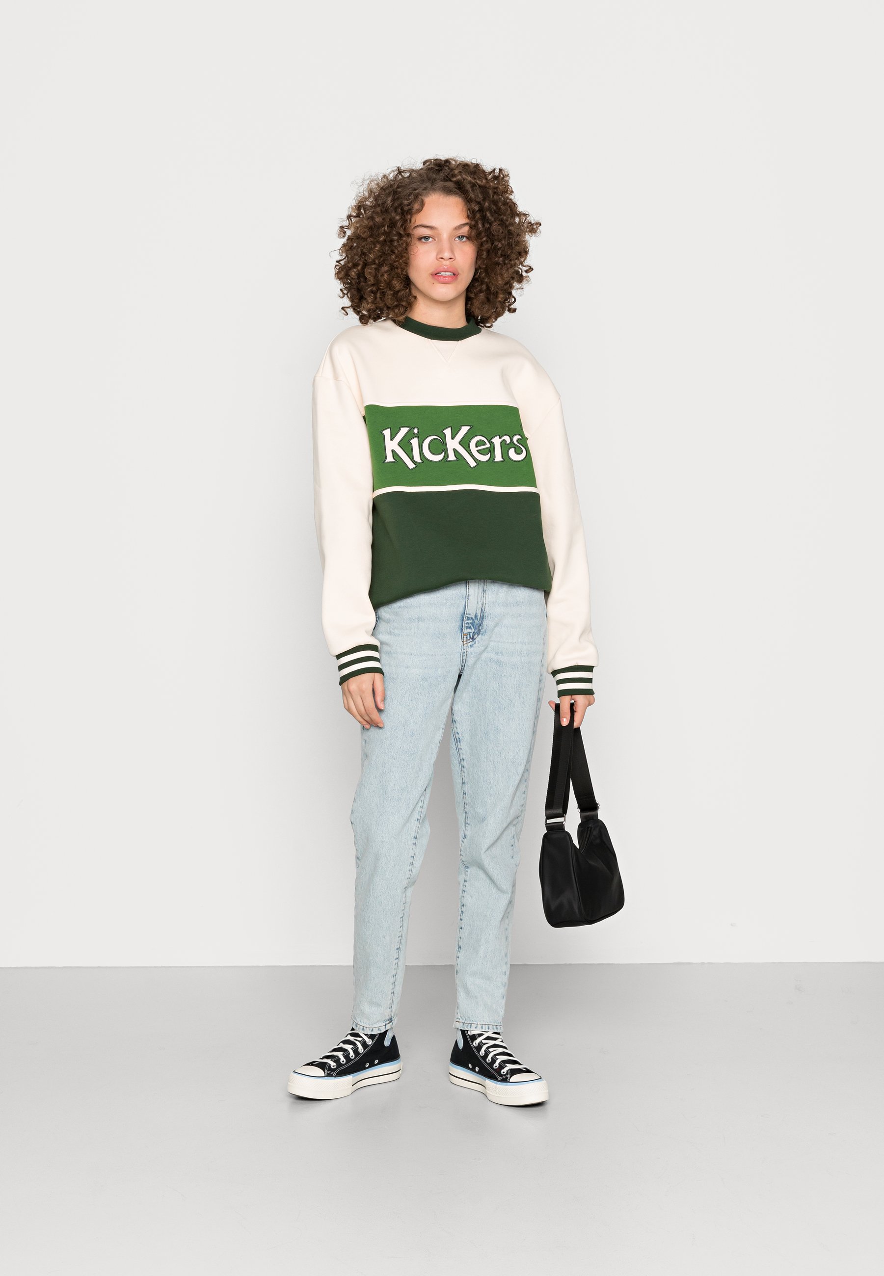 white kickers sweatshirt