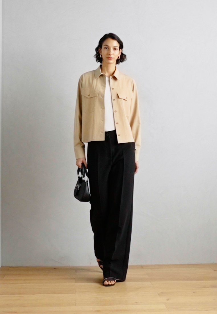 売れ筋商品|||モス モッシュ シャツ レディース トップス ROY SHIRT - Button-down blouse - sesame Mos Mosh ROY SHIRT - Button-down blouse - sesame/sand