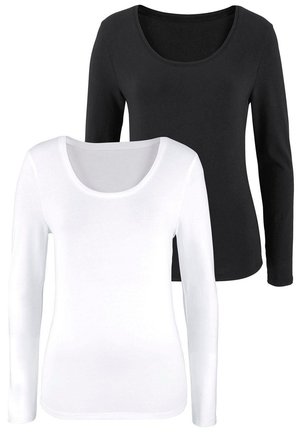 LANGARM 2PACK - Longsleeve - schwarz   weiß