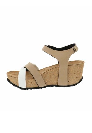 Valleverde Sandalias con plataforma - beige