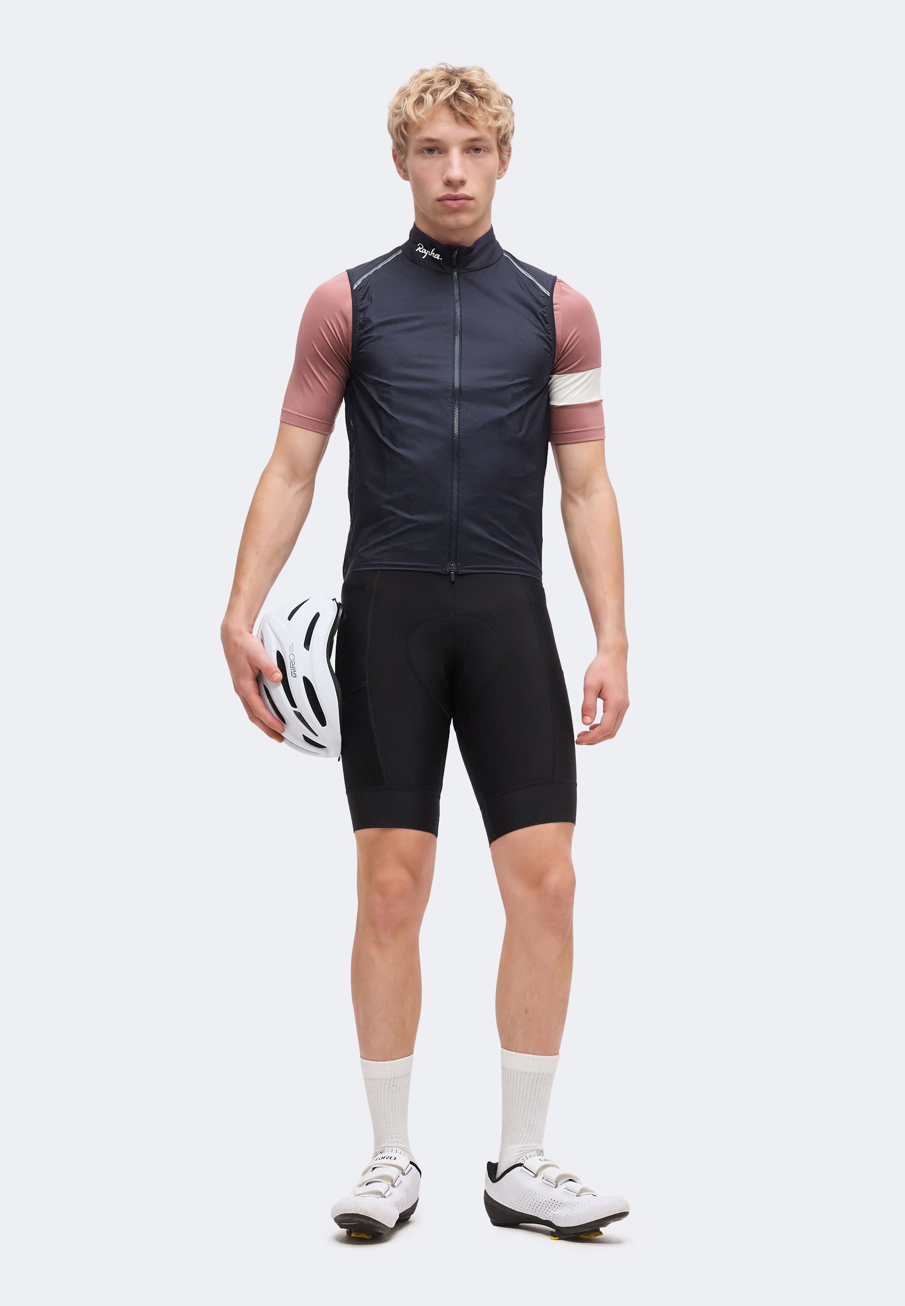 Rapha BREVET ELEMENT WIND GILET - Waistcoat - dark navy/white/dark