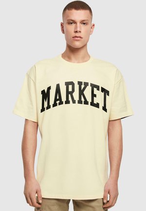 CURVED LOGO HEAVY  - Print T-shirt - softyellow