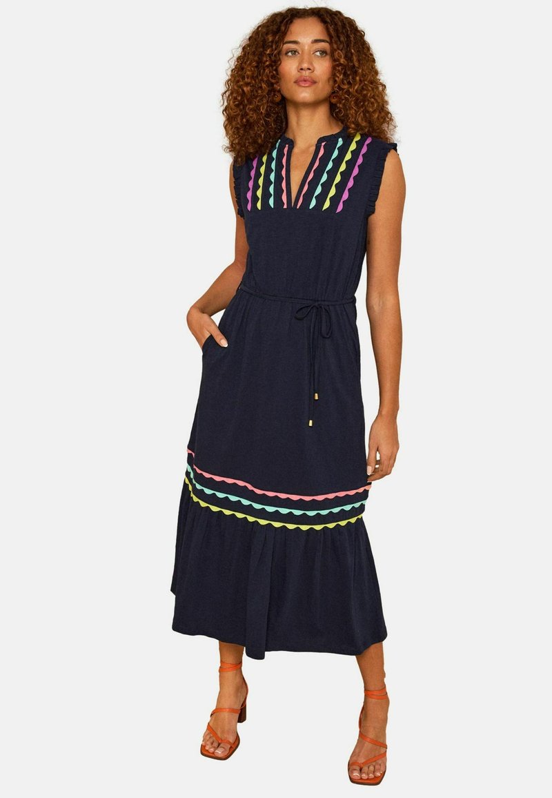 Navy Rac Love & Roses REGULAR FIT - JERSEY MIDI DRESS . - Maxi-jurk - navy ric ...