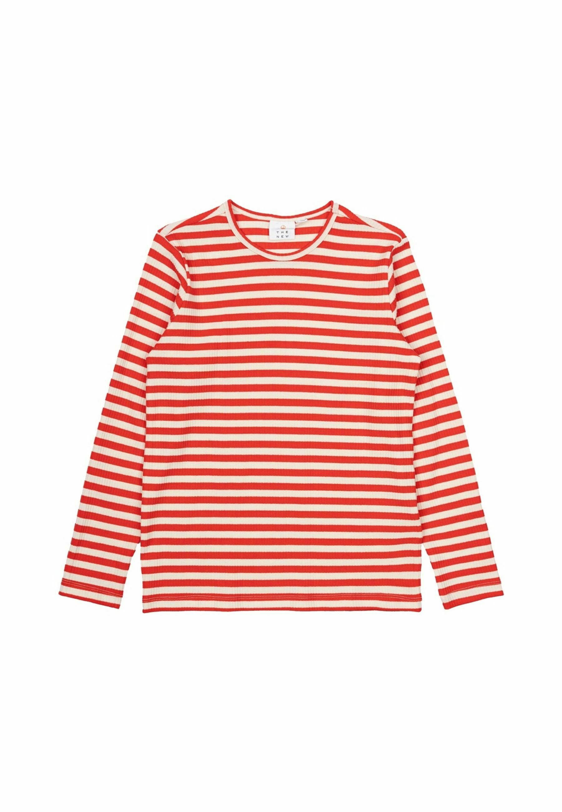 The New MOORE UNI Longsleeve poppy red striped/rood - Main Image