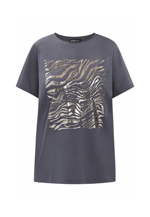 Yours Clothing, PLUS SIZE CASUAL TOPS - Camiseta estampada - dark grey