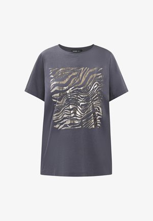 Yours Clothing, PLUS SIZE CASUAL TOPS - T-shirt print - dark grey