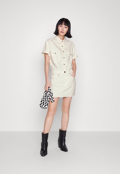 rag & bone FEATHERWEIGHT LILAH MINI DRESS - Τζιν φόρεμα - ecru
