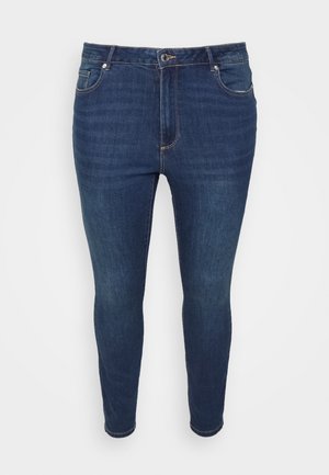 Vero Moda Curve Jeansy Skinny Fit - dark blue denim