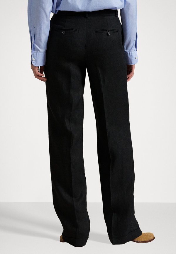 LINEN HERRINGBONE RELAXED STRAIGHT PANT - Trousers4