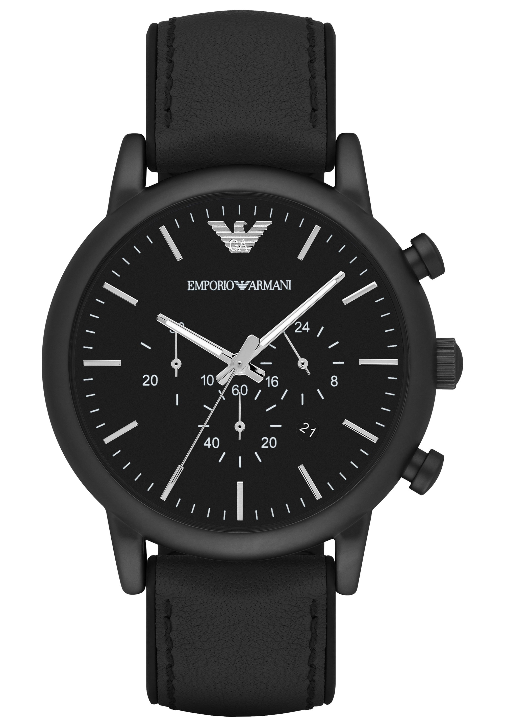 Emporio Armani Chronograph watch black Zalando