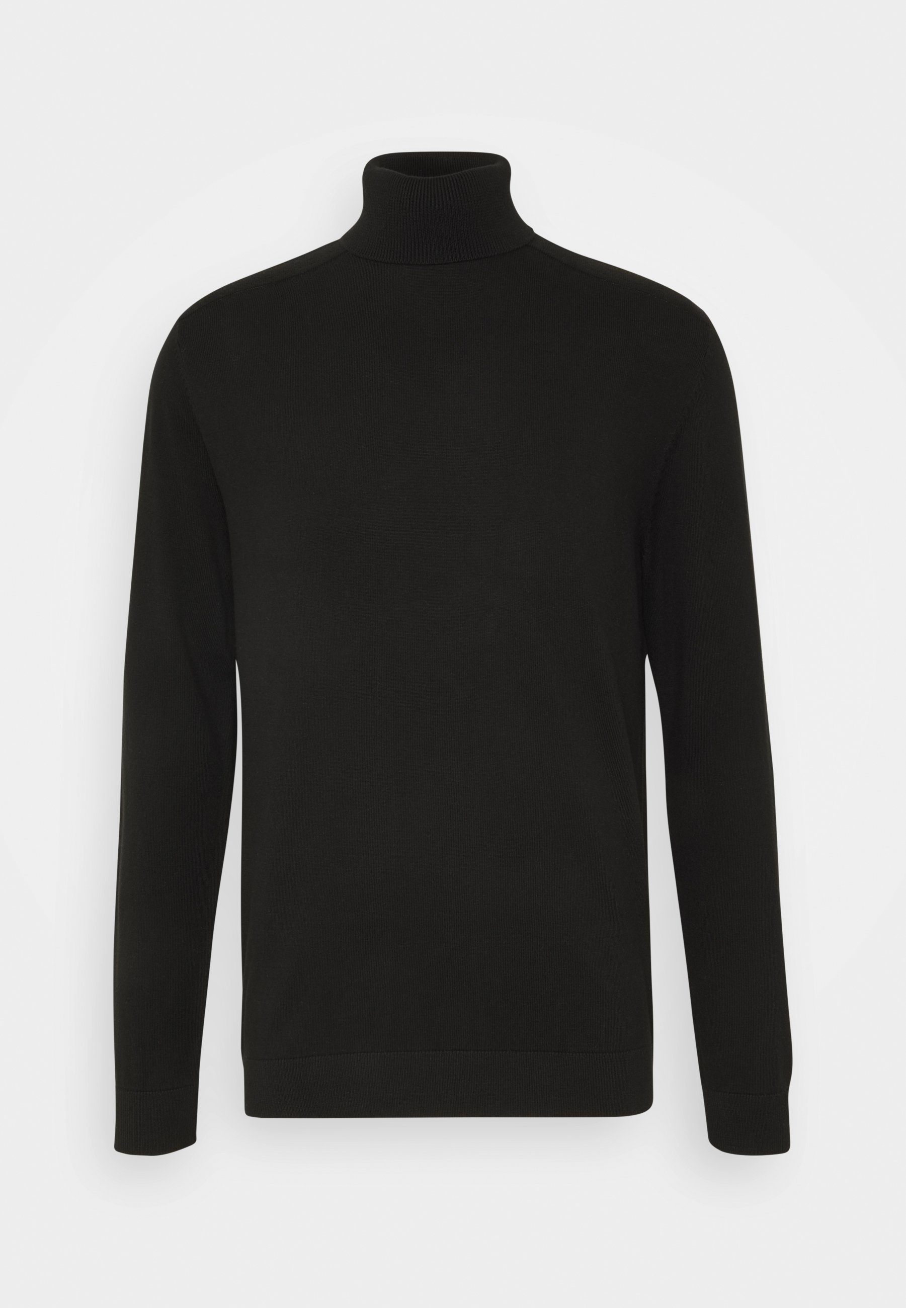 mens black roll neck jumper