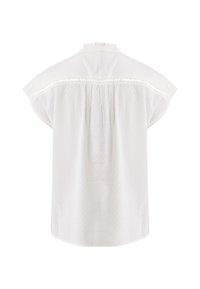 Mexx RUFFLE NECK IN DOBBY - Bluse - off white