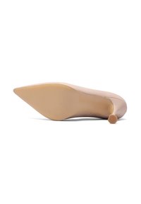 Decolleté beige con punta affusolata, tomaia in sintetico liscio e tacco sottile a stiletto. Suola testurizzata per una migliore aderenza.