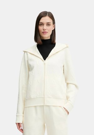 Felpa con zip - avorio