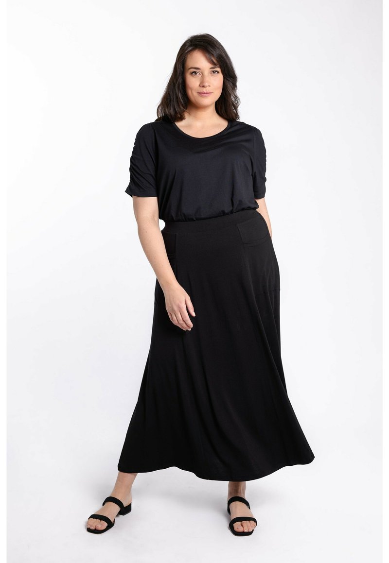 Damen Jeansröcke | MS Mode Maxirockblack/schwarz - NS84295 Damen Jeansröcke | MS Mode Maxirockblack/schwarz - NS84295