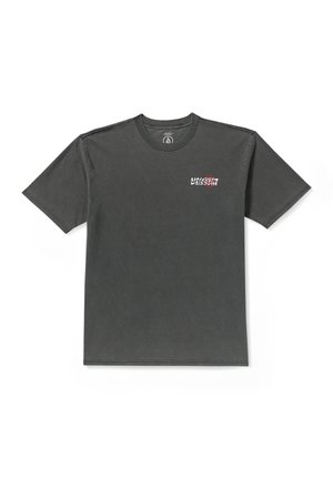 Grijze katoenen t-shirt met een ronde hals, korte mouwen en een klein logo aan de voorkant. Heeft een relaxte pasvorm en een minimalistisch ontwerp.