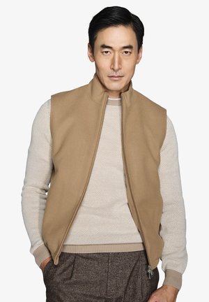 Vest - camel solid