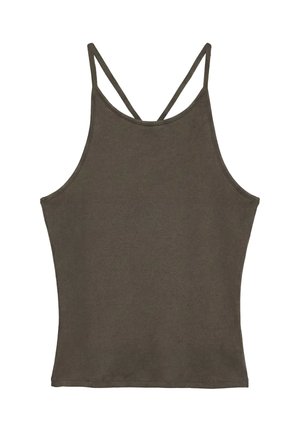 PULL&BEAR HALTER WITH STRAPS AT THE BACK - TOP - Débardeur - light brown