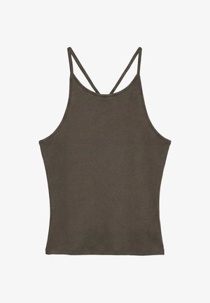 PULL&BEAR, HALTER WITH STRAPS AT THE BACK - TOP - Débardeur - light brown