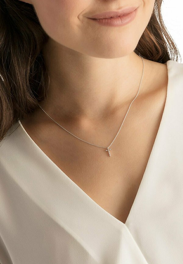 Halskette - weißgoldfarben