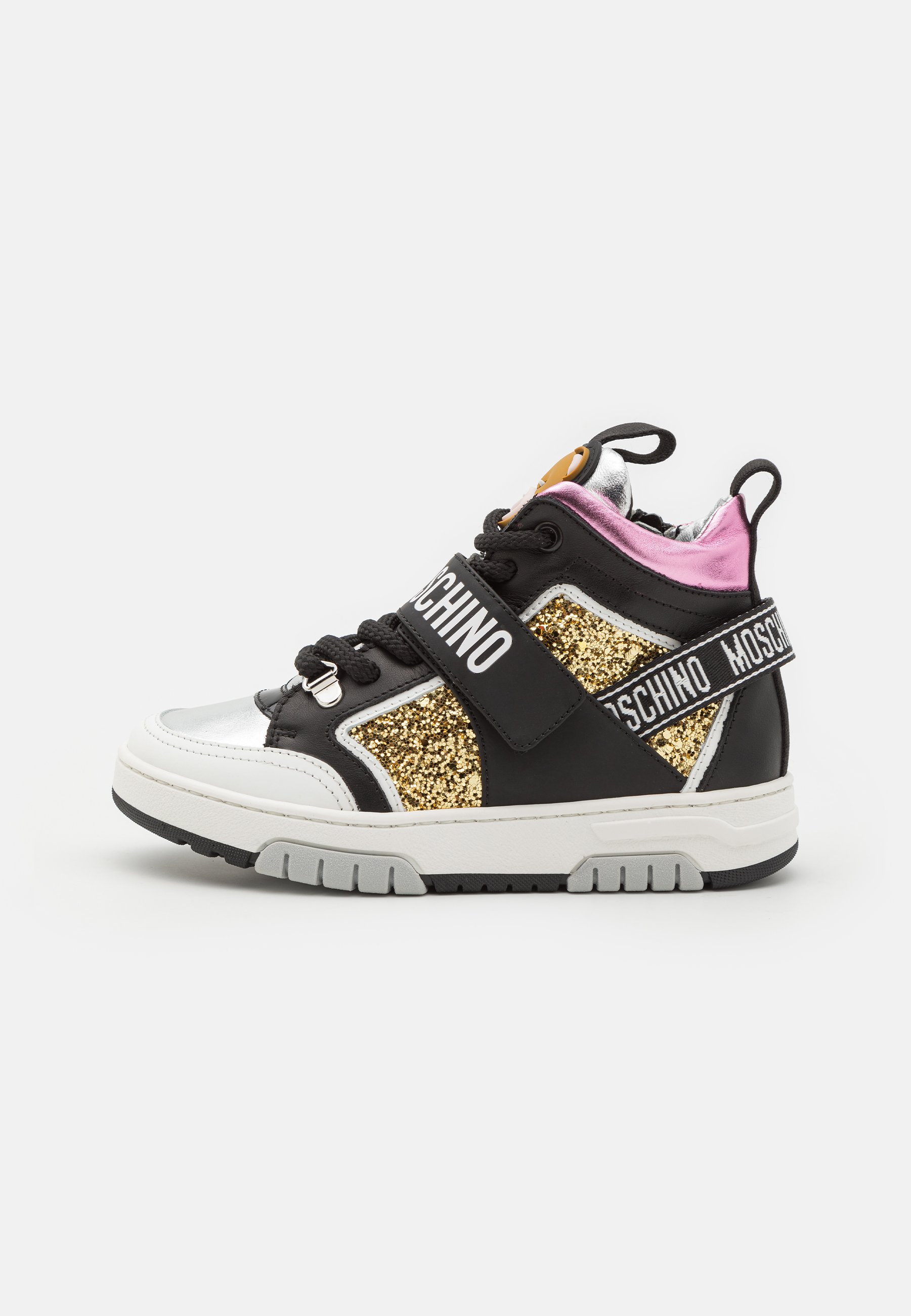MOSCHINO UNISEX - Sneaker high - black/gold/white/silver/pink  