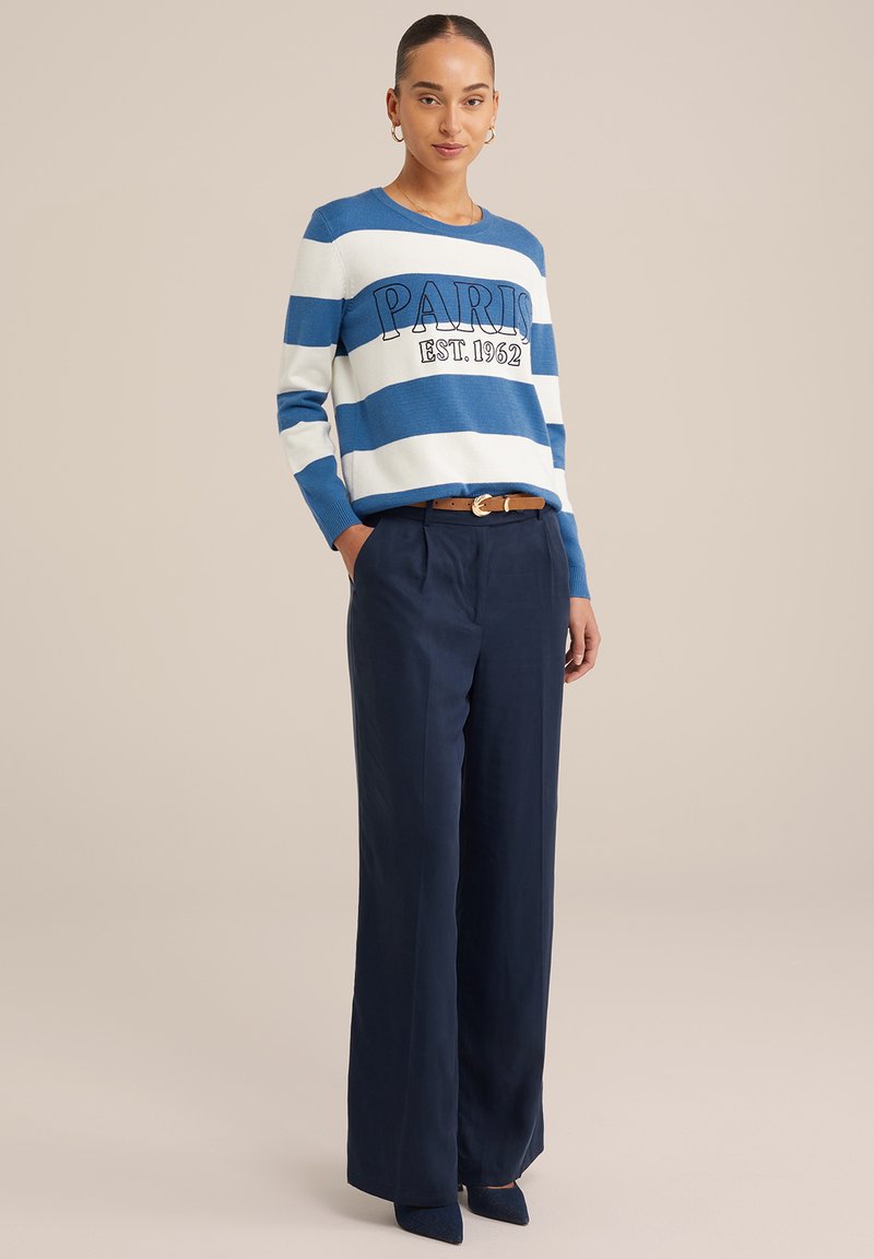 WE Fashion Broek donkerblauw