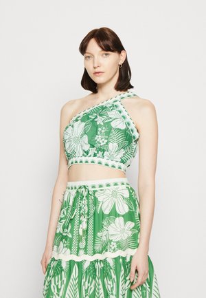 Farm Rio MACAW ELEGANCE CROP - Top - off-white