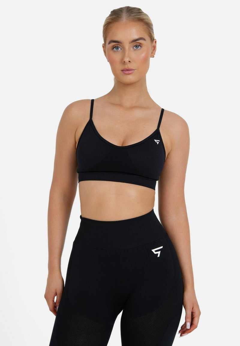 SQUATPROOF LEGACY SEAMLESS STRAP BACK  - Sport-bh met light support - black