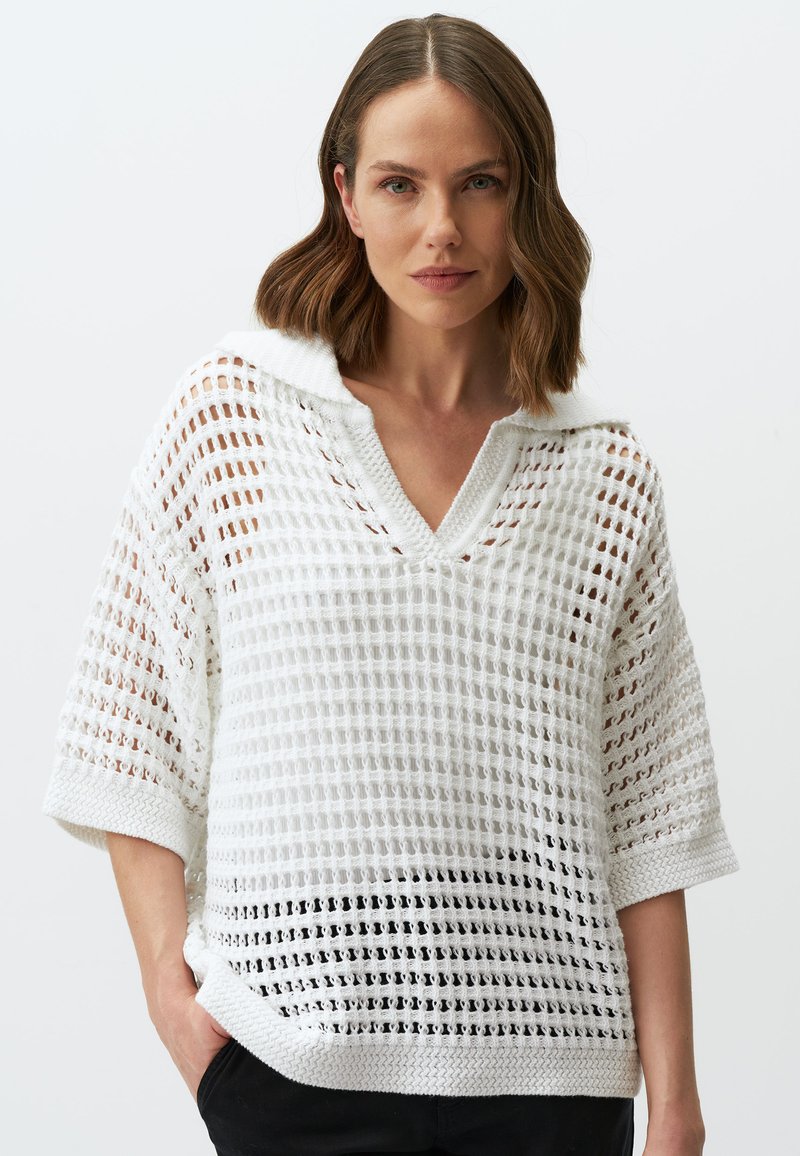Jimmy Key 3/4 SLEEVE OPENWORK  - Strickpullover - white