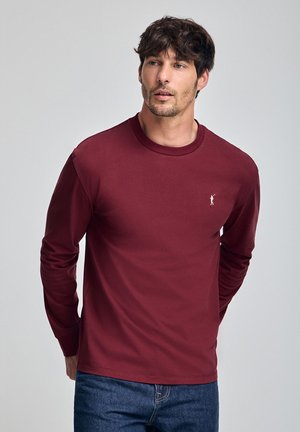 REGULAR FIT U NECK RIGBY GO - Long sleeved top - garnet