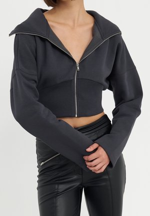 Sudadera con cremallera - dark grey