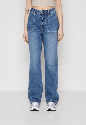 JDYMAYA HIGH WAIST WIDE - Wide Leg - medium blue denim