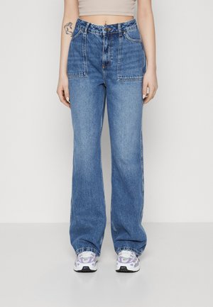 JDYMAYA HIGH WAIST WIDE - Široké džíny - medium blue denim