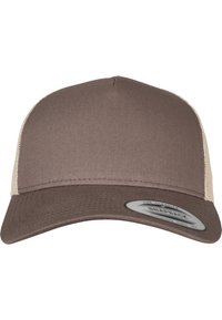 Flexfit TRUCKER 5-PANEL RETRO 2-TONE  - Šiltovka - brn/khaki