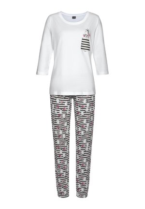 Pyjama set - weiß black