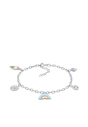 HAPPY FACE RAINBOW - Armband - silber