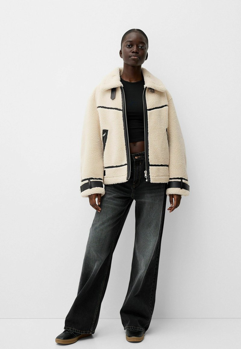 Bershka Winterjas wit Bershka Winterjas wit