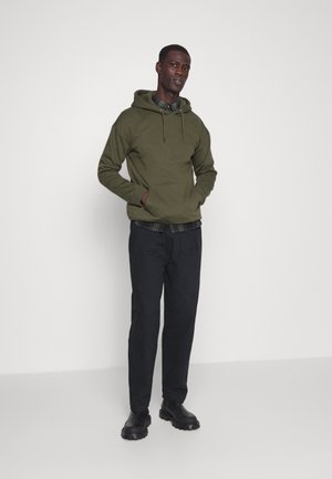 2 PACK - Sweat à capuche - olive/grey