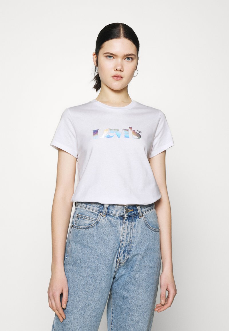 Levi's® THE PERFECT TEE - Printtipaita - white