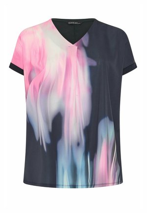 Evans, PLUS SIZE SHORT SLEEVE TOPS. - T-shirts print - navy