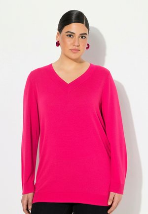 Striktrøje - red pink