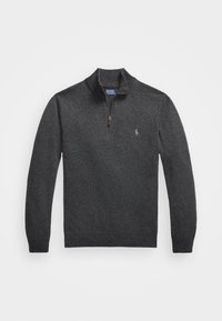 WOOL QUARTER-ZIP JUMPER - Strikkegenser - dark charcoal heather