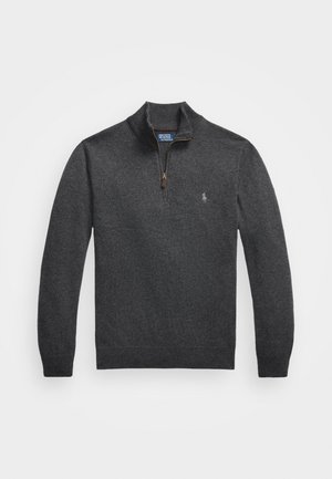 WOOL QUARTER-ZIP JUMPER - Maglione - dark charcoal heather