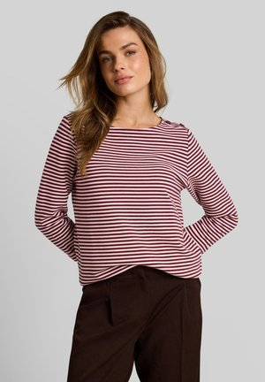 TOM TAILOR, T-SHIRT STRUCTURED - T-shirt à manches longues - light pink preppy plum stripe