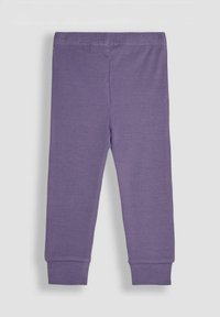 Lilla ribbede leggings med en tætsiddende pasform, der har en strækbar taljeelastik og fitted manchetter ved anklerne. Blødt, struktureret stof hele vejen igennem.
