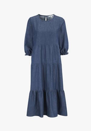 Cellbes of Sweden, WITH FRILLS - Denimkjoler - dark blue denim