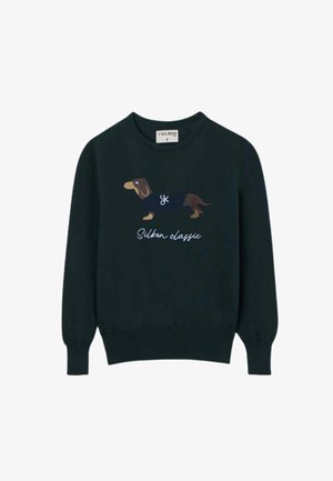 Silbon, JERSE CON BORDADO - Camiseta de manga larga - verde oscuro